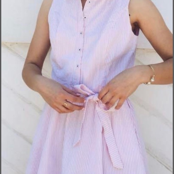 Cynthia Rowley Dresses & Skirts - Cynthia Rowley Seersucker pink white dress, size 8